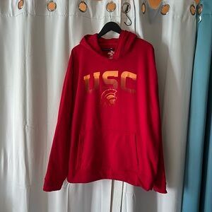 Red USC Hoodie with Gold Logo
